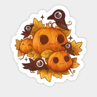 Pumpkins and Crows! Sticker